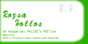 rozsa hollos business card